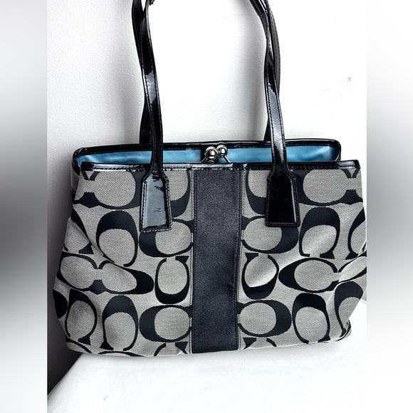 Coach H069-F13533 Black and Gray Satchel - Picture 2 of 4